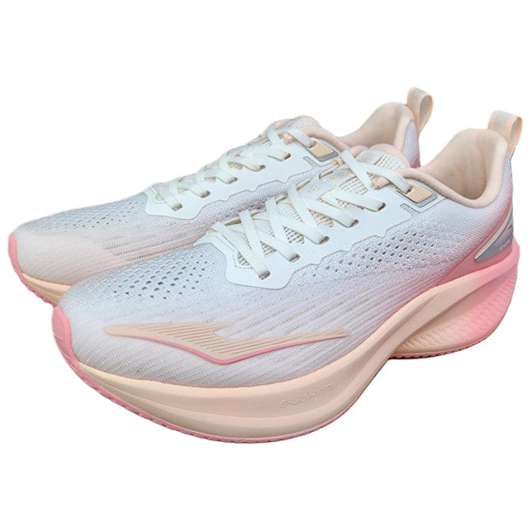 Erke Slip Resistant, Abrasion Resistant, Breathable Low top Casual Running Shoes Women’s White Pink