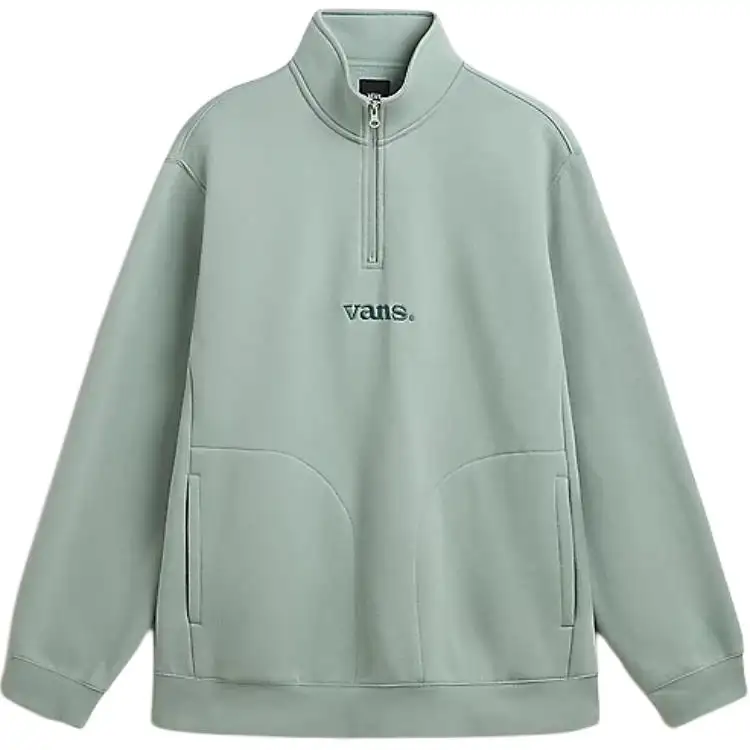 Vans Sweatshirts Men's Green Stand Collar Moderate Regular