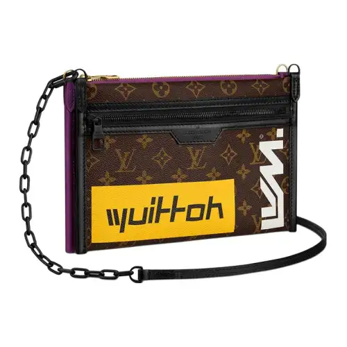 LOUIS VUITTON Canvas Messenger Bag, Clutch, Crossbody Bag, Shoulder Bag Men's Purple