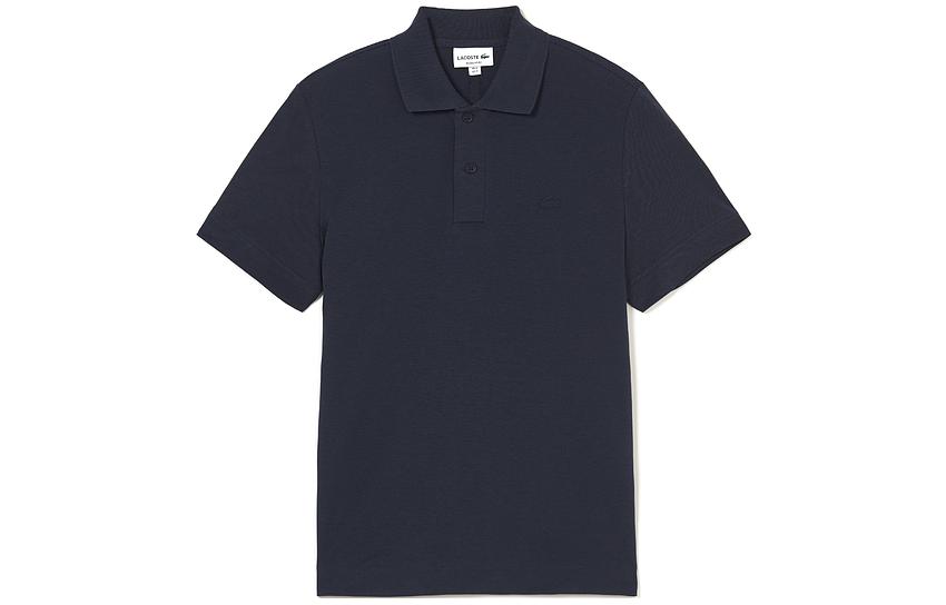 LACOSTE Polo Shirts Men's Navy Blue Polo Collar Moderate Straight Fit