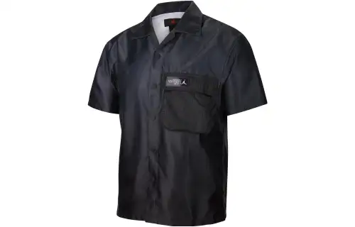 Jordan 23 Engineered Shirts Men's Black Lapel Moderate Other