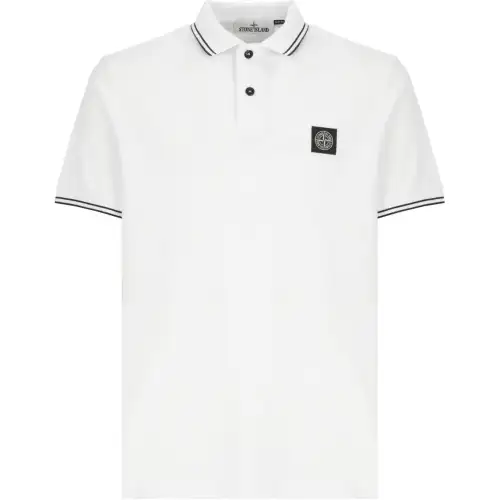Stone Island Logo Patch Short-Sleeved Polo Shirt