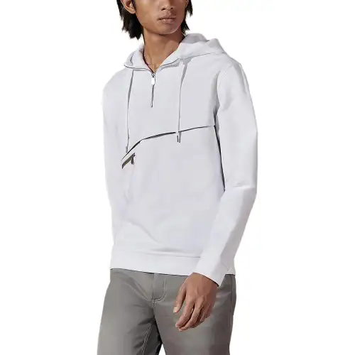 HERMES Sweatshirts Men's White Hooded Moderate Regular