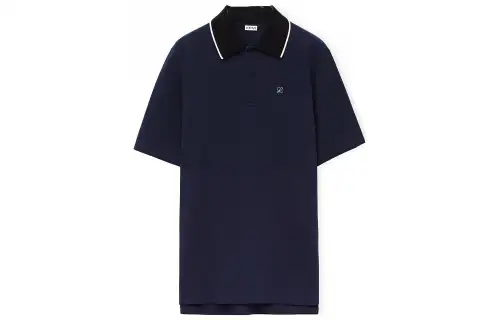Loewe Anagram-embroidered cotton polo shirt