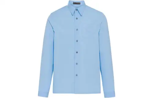 PRADA Shirts Men's Blue Lapel Moderate