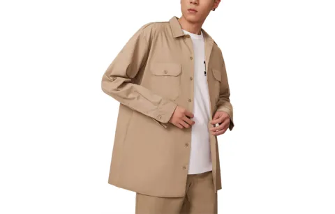 Dickies SS23 Shirts Men's Khaki Lapel Moderate Workwear