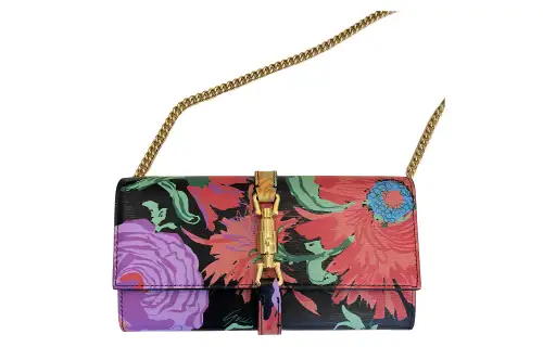 GUCCI Jackie 1961 Cow Leather WOC Chain Bag Shoulder Bag, Crossbody Bag Small Women's Floral Color
