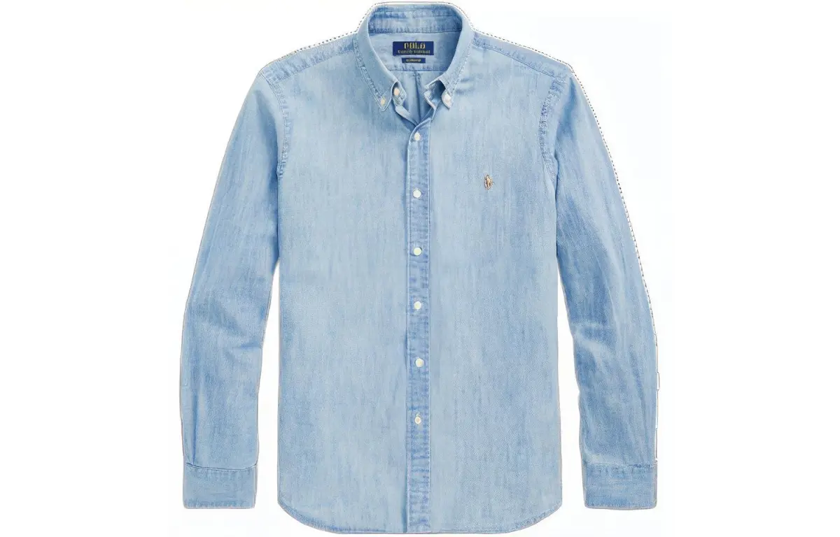Polo Ralph Lauren Shirt Classic Version Men's Chambray Blue