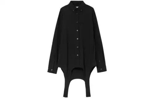 Burberry Shirts Men's Black Pointed Collar Moderate Other