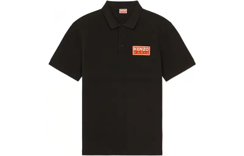 KENZO Logo Patch Short-Sleeved Polo Shirt