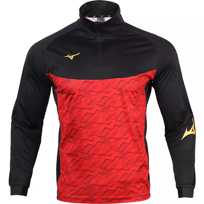 Мужское худи Mizuno (красно-черное)