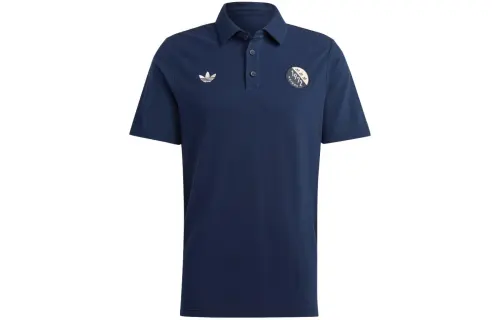 Adidas Originals Polo Shirts Men's Blue Polo Collar Moderate Straight Fit