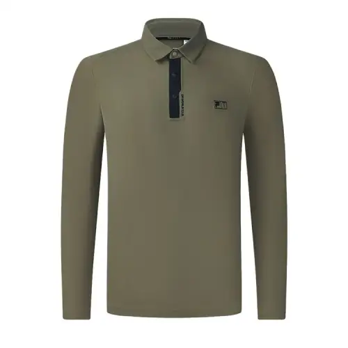 FILA Golf Polo Shirt Men's Brown Earth Khaki