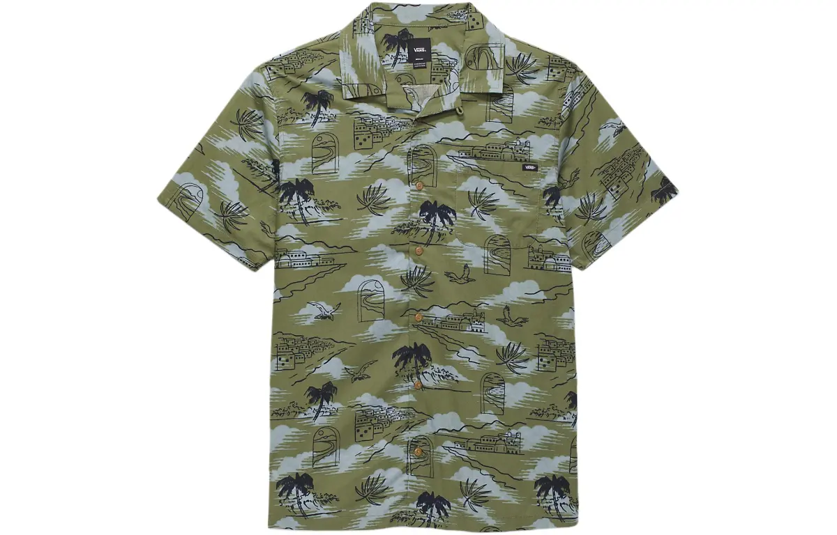 Vans Davista Buttondown Shirt Men's Olive Green