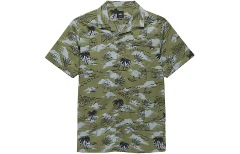 Vans Davista Buttondown Shirt Men's Olive Green