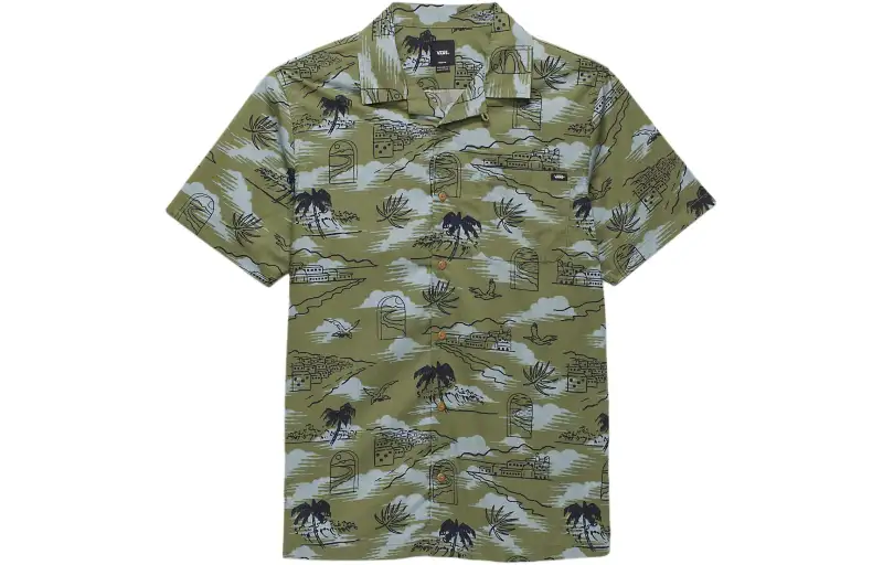 Vans Davista Buttondown Shirt Men's Olive Green