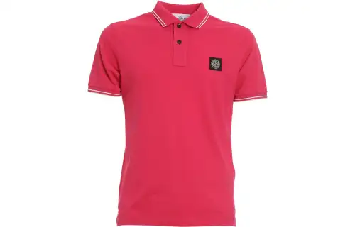 STONE ISLAND Polo Shirts Men's Red Straight Fit