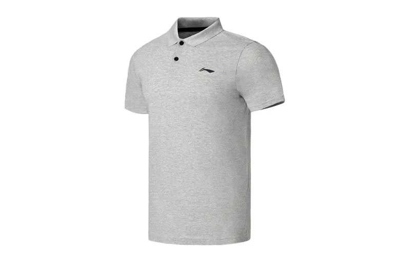 Li Ning Fitness Series Polo Shirt Men's Heather Gray