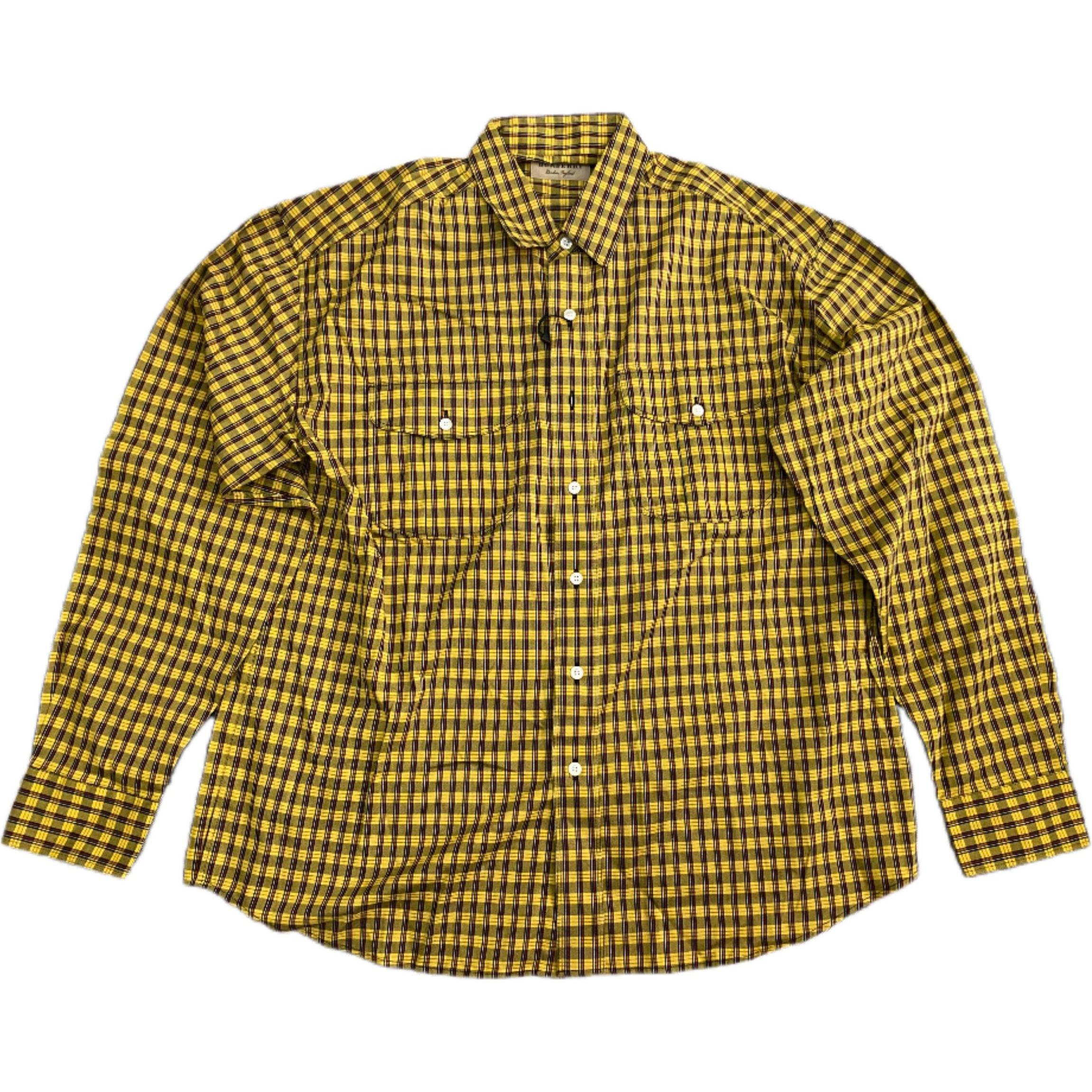 Мужская рубашка Burberry в клетку (желтая)