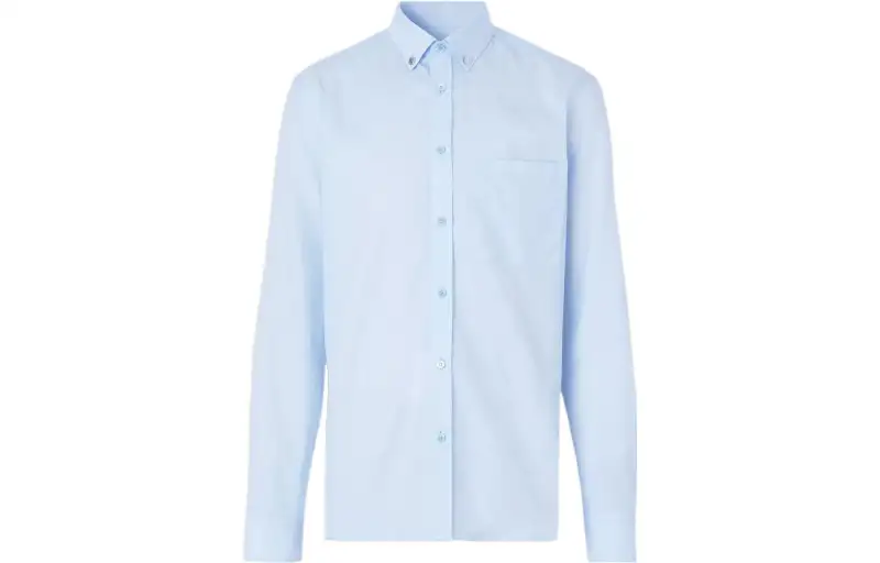 Burberry Shirts Men's Light Blue Lapel Moderate