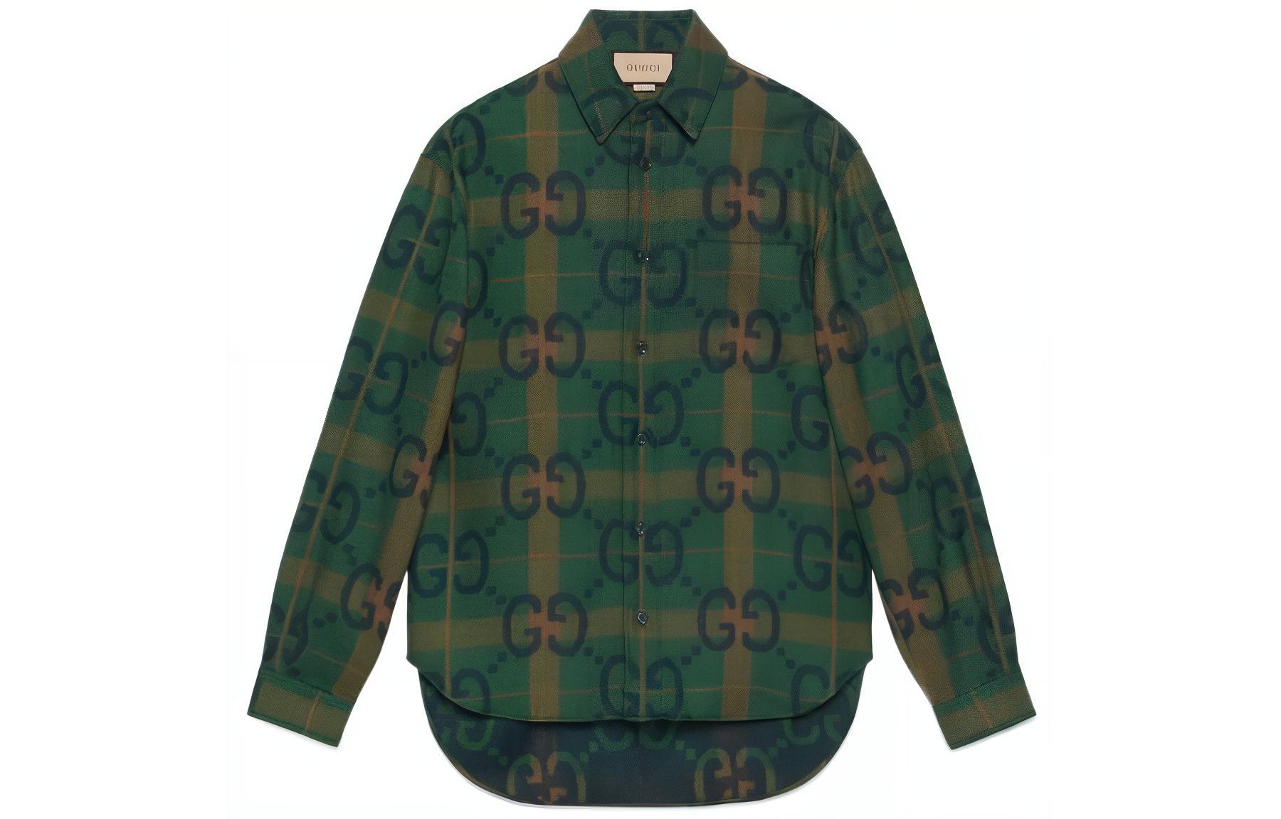 【Previous Season】Jumbo Gg check wool shirt