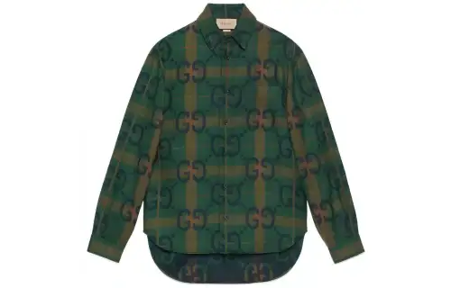 【Previous Season】Jumbo Gg check wool shirt
