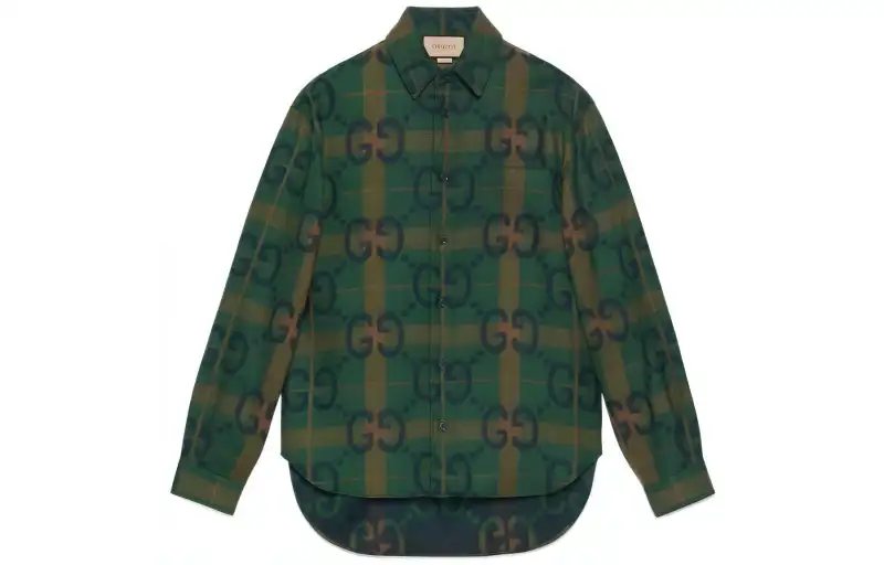 【Previous Season】Jumbo Gg check wool shirt