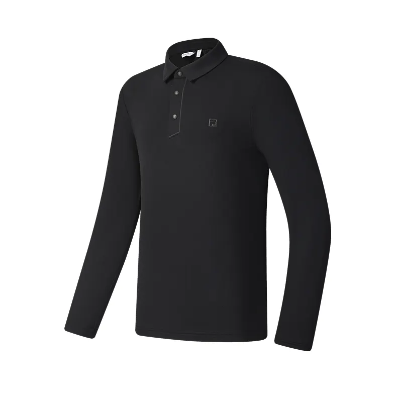 FILA Knitted Fabric Long Sleeved Polo Shirt Men's