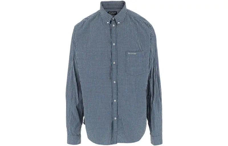 Balenciaga FW22 Shirt Loose Fit Men's Blue
