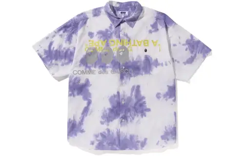 Bape X Comme Des Garcon Osaka Tie Dye Loose Fit S/S Shirt
