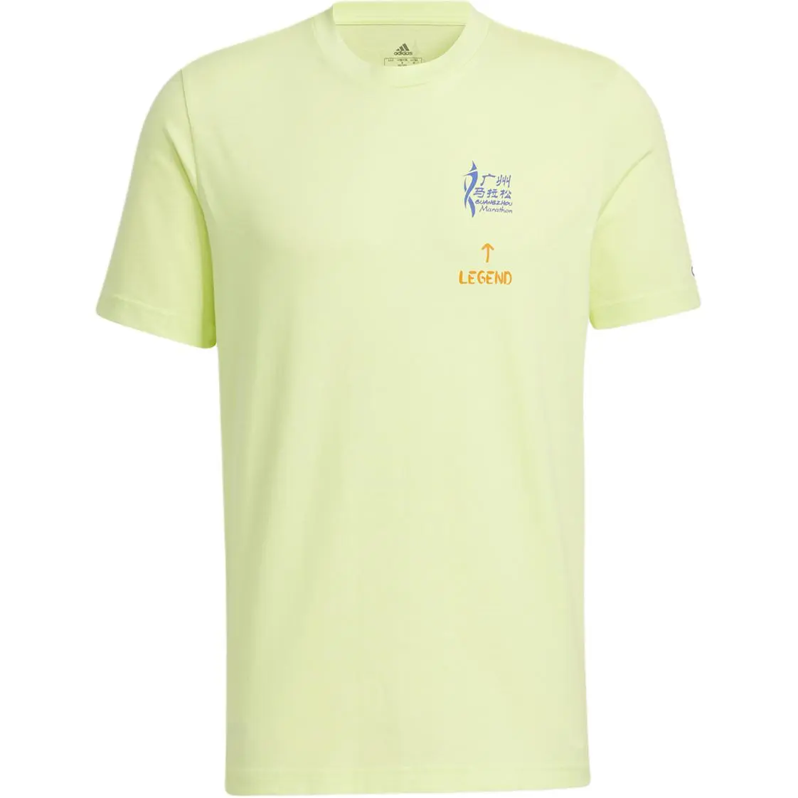 Adidas T-Shirts Men's Yellow Crew Neck Moderate