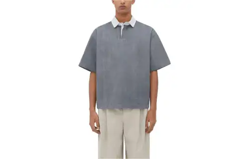 Bottega Veneta SS23 Polo Shirt Men's Gray