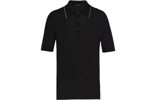 PRADA Cashmere And Lamé Polo Shirt