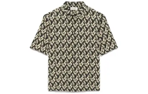 SAINT LAURENT All Over Patterned Short Sleeved Shirt