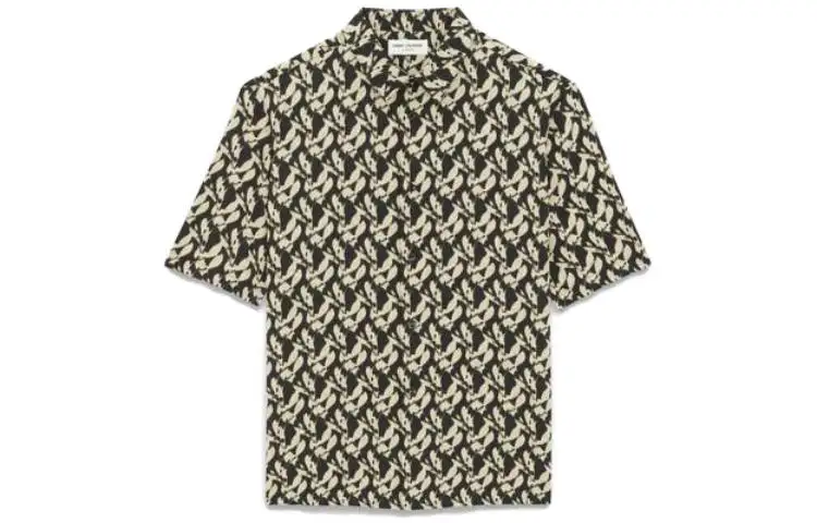 SAINT LAURENT All Over Patterned Short Sleeved Shirt