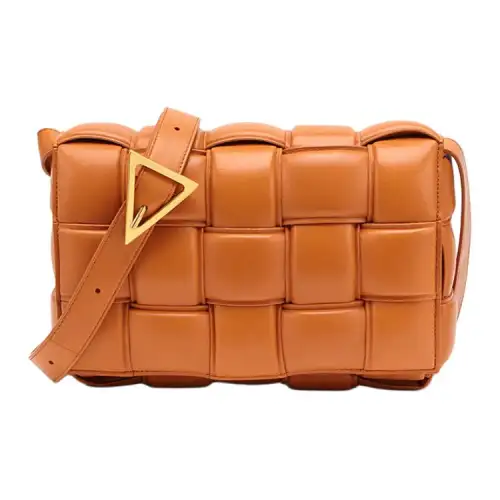 Bottega Veneta Padded Cassette Lambskin Woven Bag, Shoulder Bag, Crossbody Bag Women's Clay Yellow