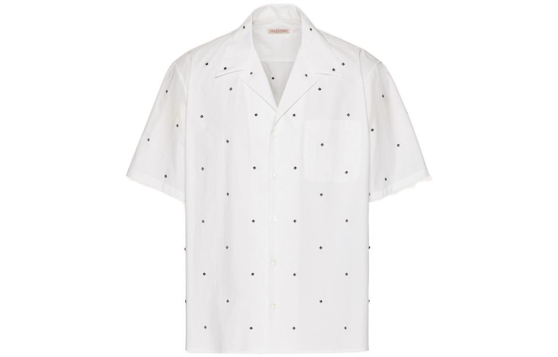 Мужская рубашка Valentino Rockstud Shirt (белая)