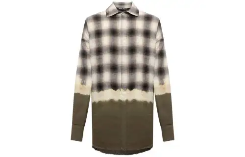 PALM ANGELS Shirts Men's Green Lapel Moderate Other
