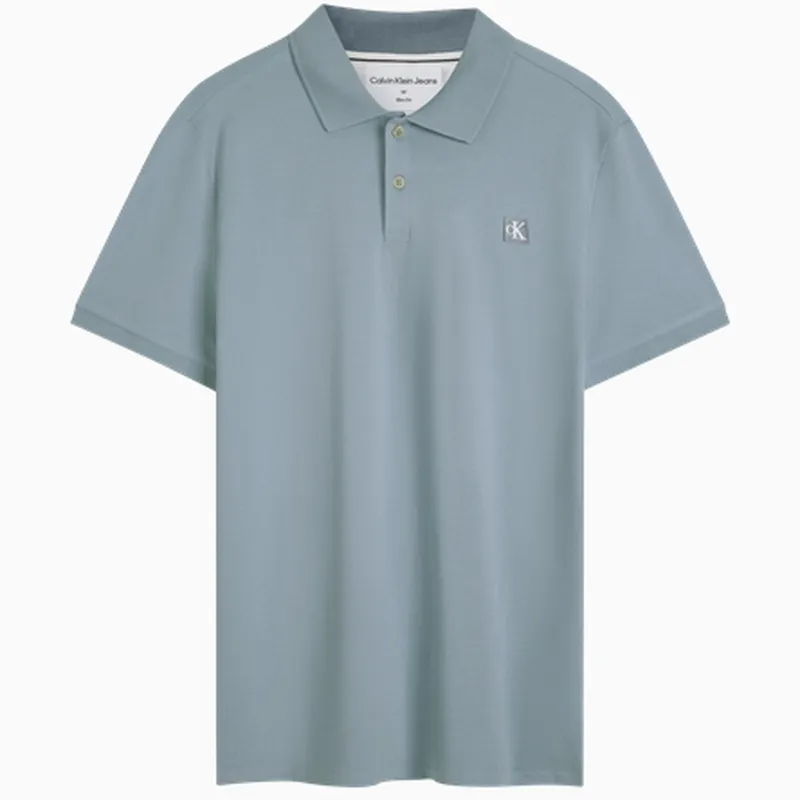 CALVIN KLEIN Polo Shirt Men's Gray Green