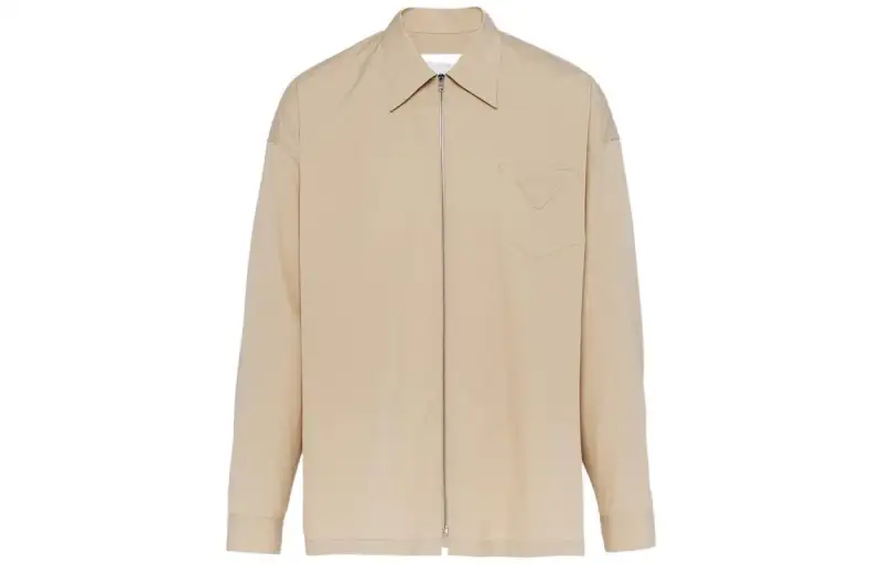 PRADA Shirts Men's Khaki Lapel Moderate