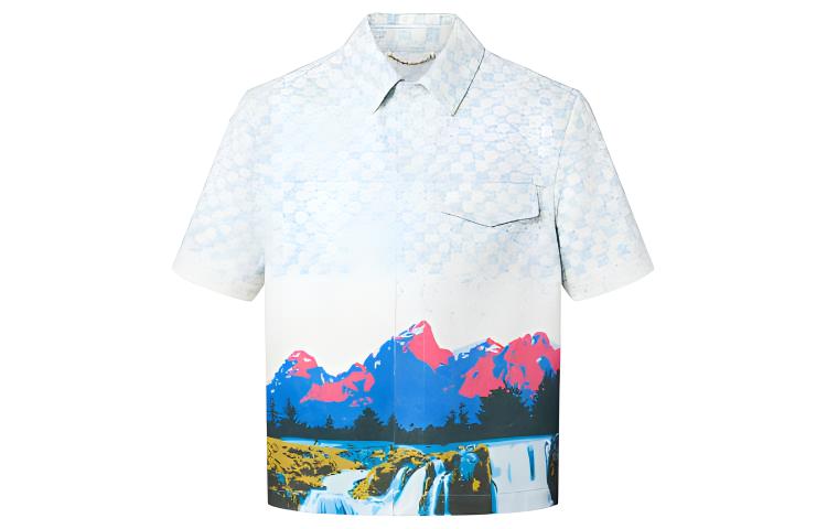 Мужская рубашка Louis Vuitton Denim Shirt (белая)