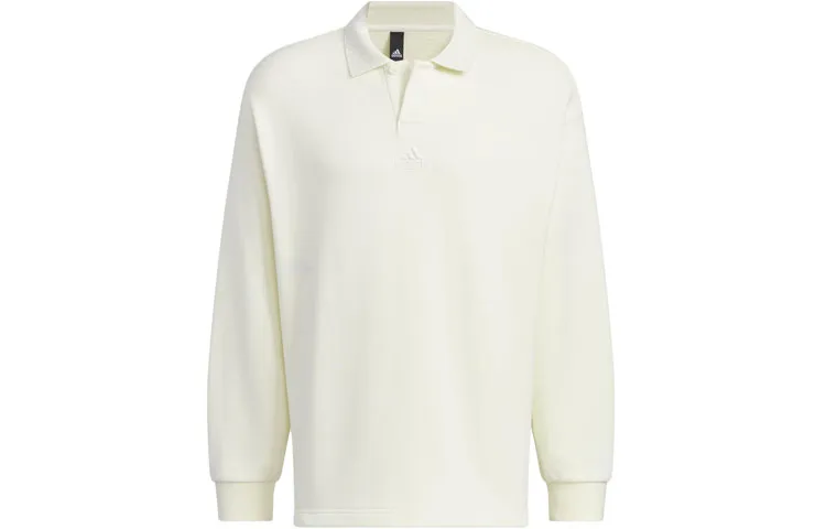 Adidas Heavy French Terry Polo Shirt Polo Shirt Unisex Ecru