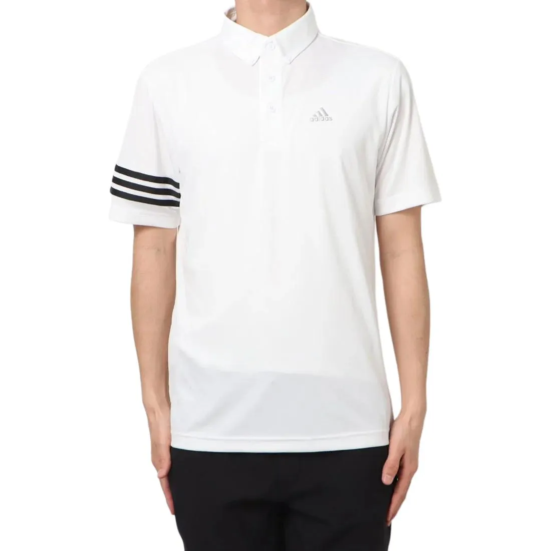 Adidas Polo Shirts Men's White Polo Collar Moderate Straight Fit