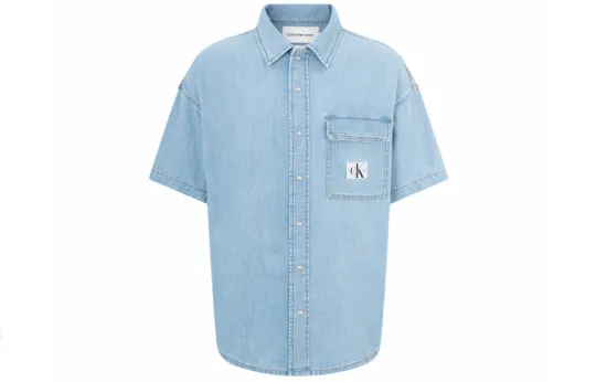 CALVIN KLEIN Shirt Men's Denim Blue