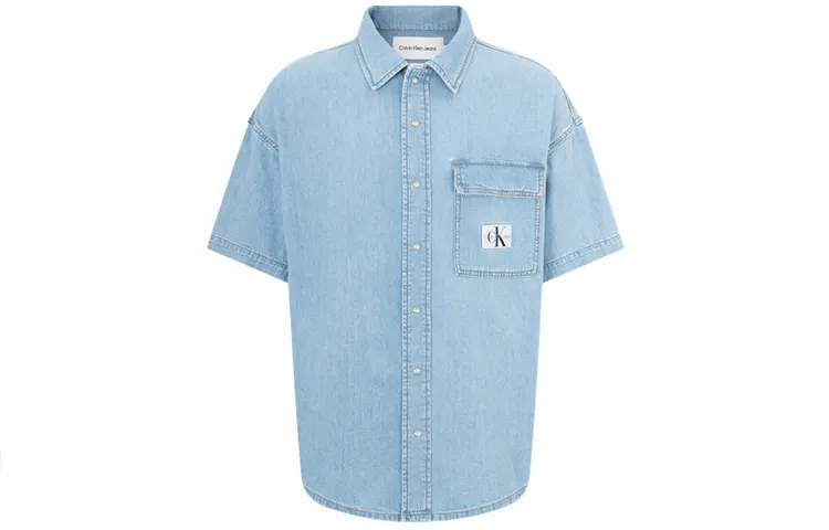 CALVIN KLEIN Shirt Men's Denim Blue