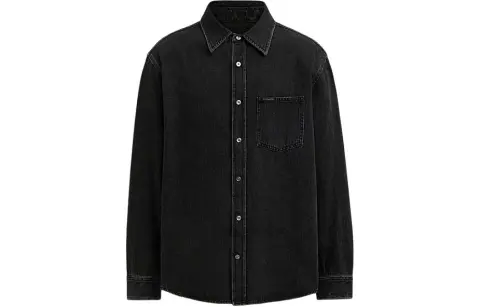 COACH Shirts Men's Black Lapel Moderate Other