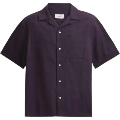 COACH Shirts Men's Purple Lapel Moderate Other