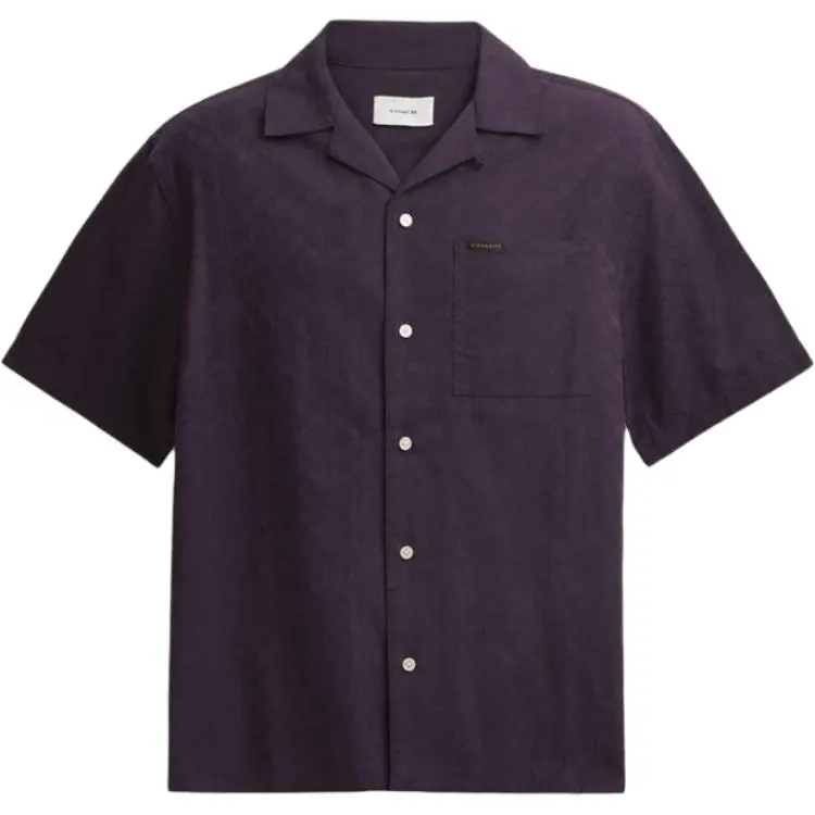 COACH Shirts Men's Purple Lapel Moderate Other