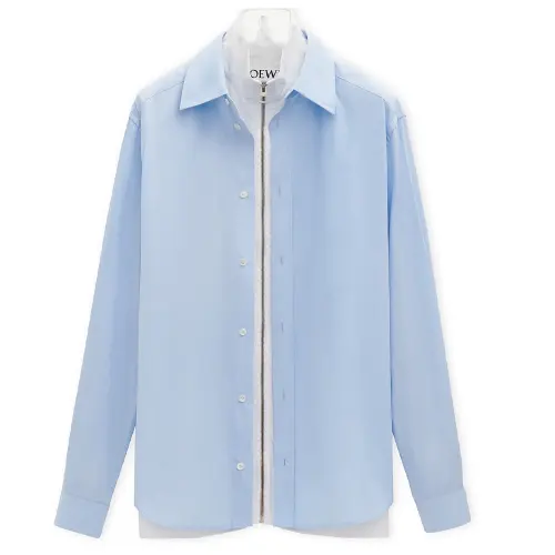 Loewe zip-front hybrid shirt