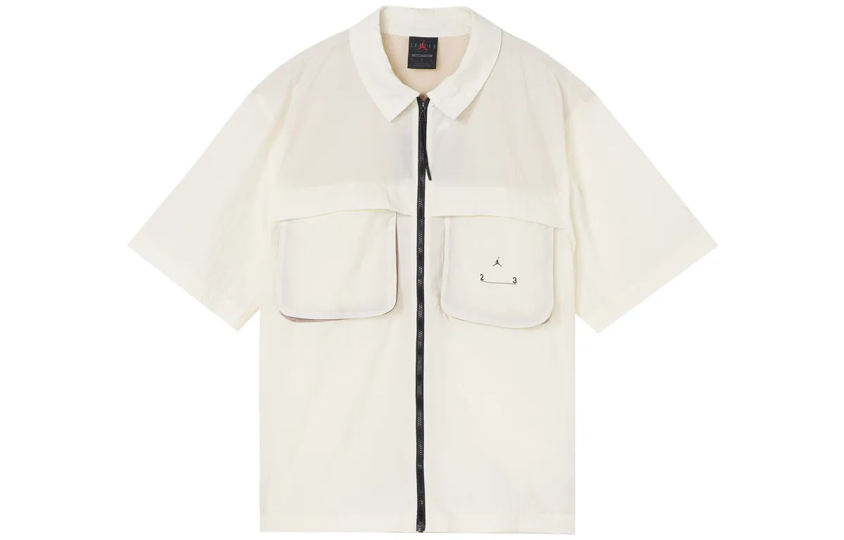 Jordan Shirts Men's White Lapel Moderate Shirt